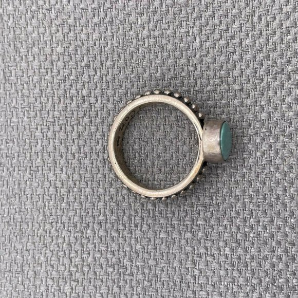 J con (?) Turquoise Gemstone Ring 950 Sterling Size 6 - Picture 4 of 7
